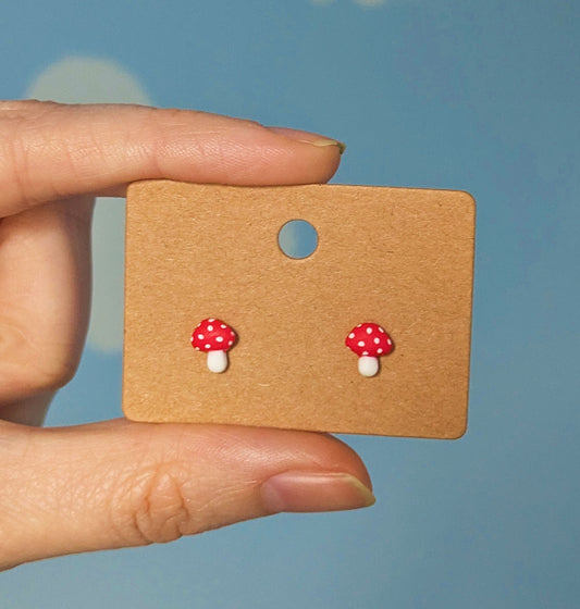 Mushroom Stud Earrings